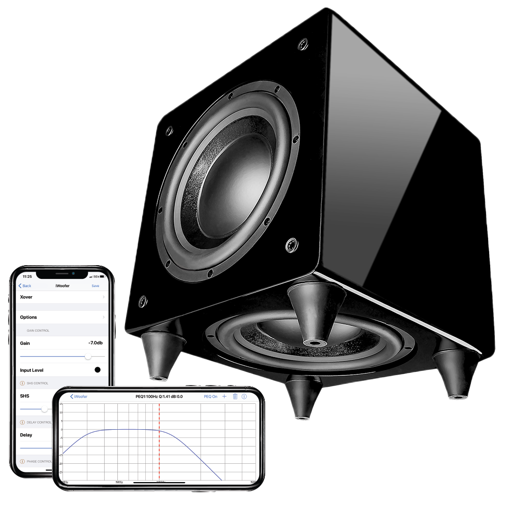 NERO DUALX8DSP 300 Watt Subwoofer with Dual Passive/Active 8-inch w/ Wireless DSP | OSD Audio