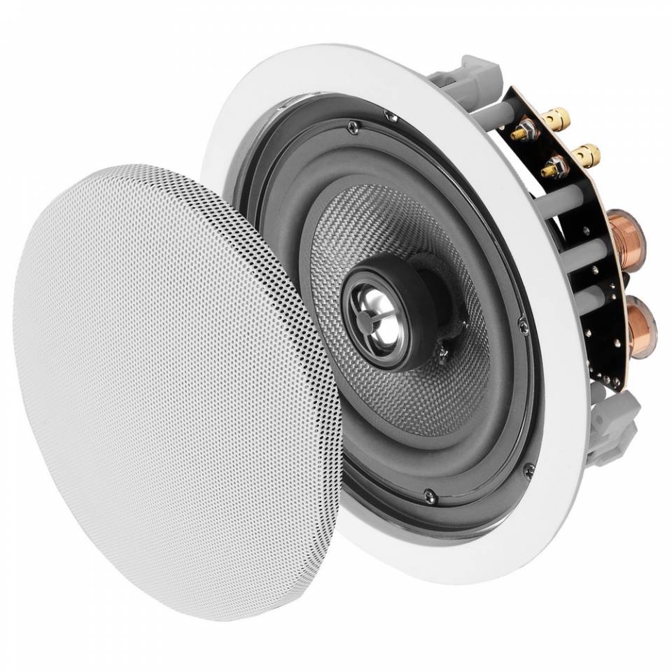 e-audio 8" 180W Home Shop Round Ceiling Speaker with Offset Tweeters PAIR #402C 