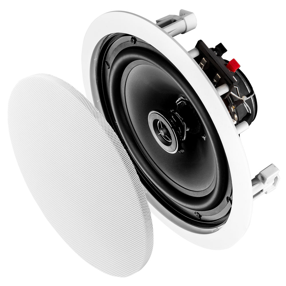 thumbnail interactive-video image 1 of OSD Audio 8 Inch Commercial Ceiling Speaker With Backcan | 70V Transformer & 60W Power | ICE830ST Model 1 of 3