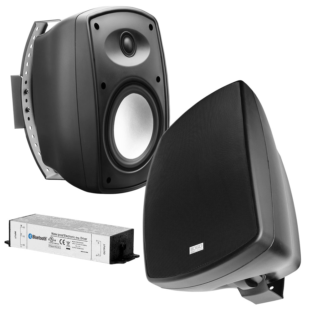 Airco Isaac Republiek BTP-525 5.25" Bluetooth® Patio Speakers Black or White | OSD Audio