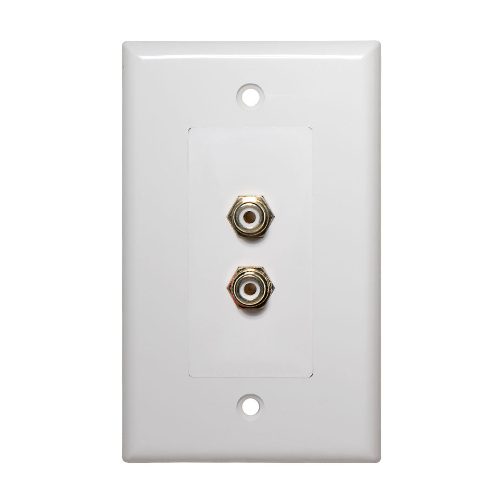 WPRCA 2 RCA Terminal Wall Plate OSD Audio