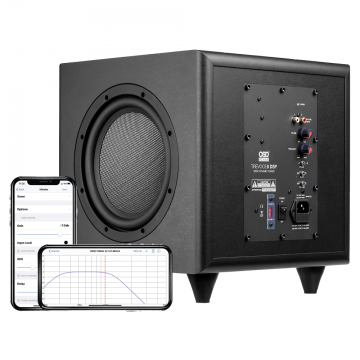 OSD Trevoce 8 EQ DSP - 8" Triple Driver Powered Subwoofer .300W, DSP App Control, Faux Leather