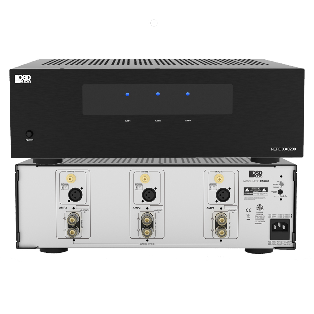 OSD Nero XA3200 Multi Channel (3X) Home Theater Amplifier 165WRMS/Channel 8 Ohms Audiophile Class H