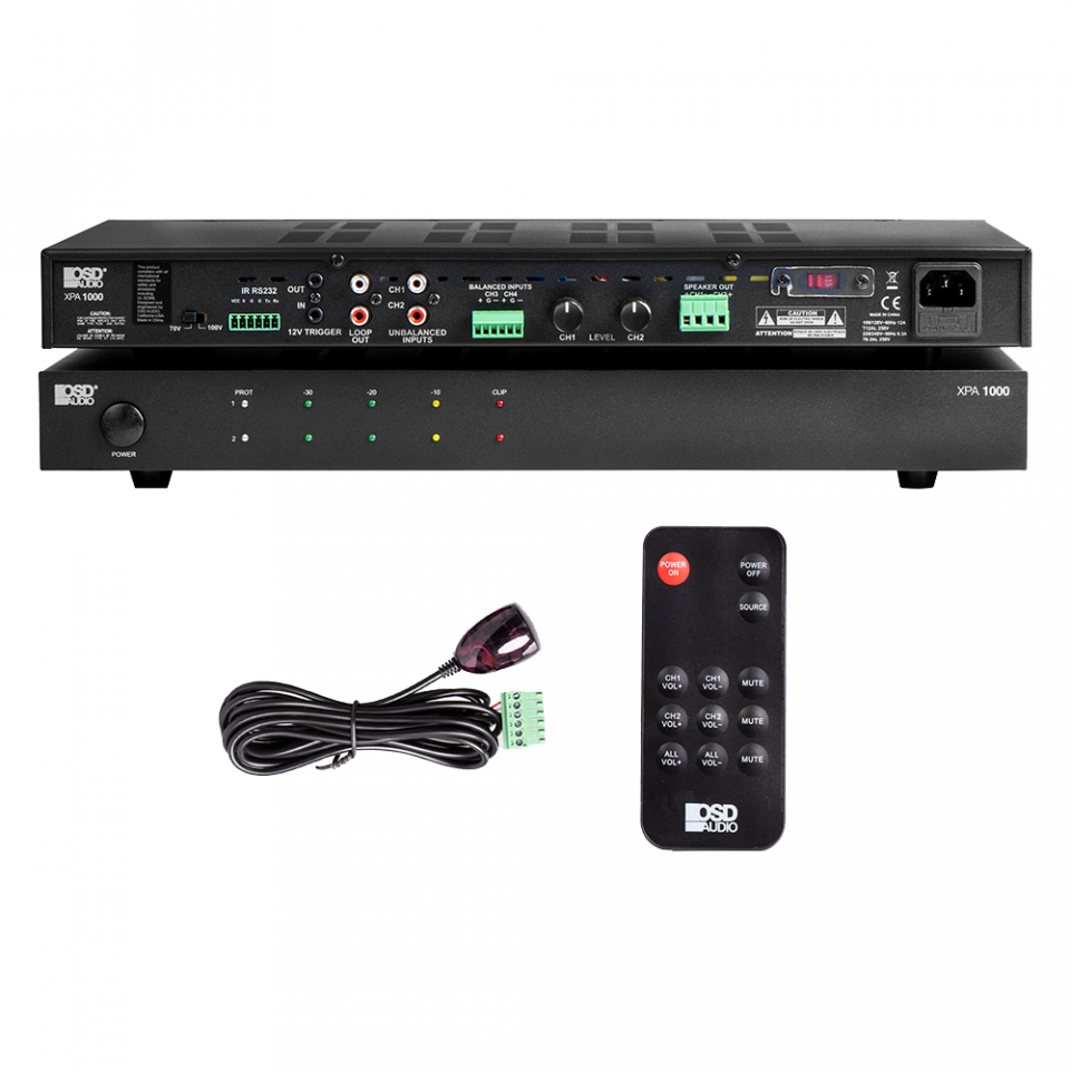 2-Channel Class D Commercial Amp XPA1000 | OSD Audio