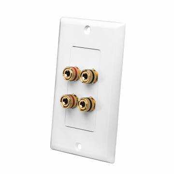 4 Terminal Decora Speaker Binding Wall Plate - WP4