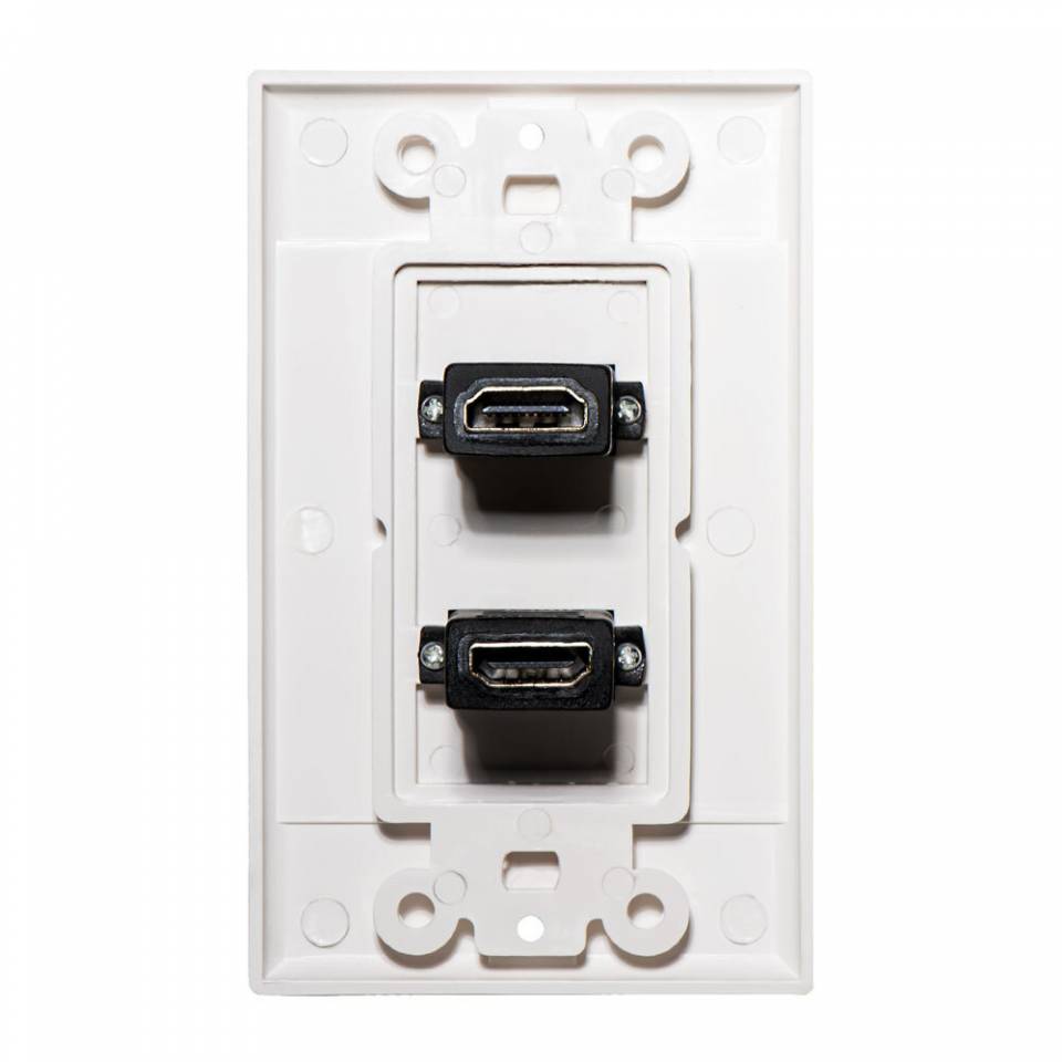 White Single-Port HDMI Decora Style Wall Plate WP-H11 
