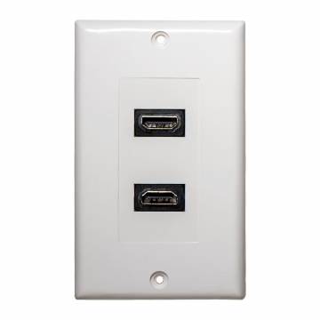 Dual Port Decora Style HDMI Wall Plate