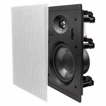T63 6.5" In-Wall Speakers with 1" Aluminium Dome Tweeter, Pair, Black Series