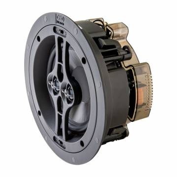 R62DT 6.5" DVC In-Ceiling Speaker with 3/4th" Parachute Silk Dome Tweeters, Single, Black Series