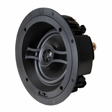 R62A 6.5- 15° Angled In-Ceiling Speaker with 1.0 Parachute Silk Tweeter, Single, Black Series