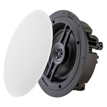 OSD Black R61 6.5" In-Ceiling Speaker, 1/2" Silk Soft Dome Tweeter (Pair)