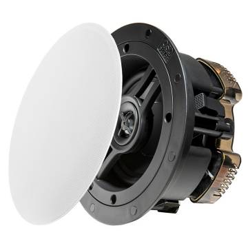 OSD Black R52 5.25" In-Ceiling Speakers, 1" Parachute Silk Tweeter (Pair)