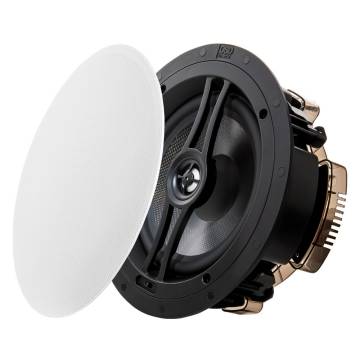 OSD Black R83 8" In-Ceiling Speakers, 1" Aluminium Dome Tweeter, Contour Switch (Pair)