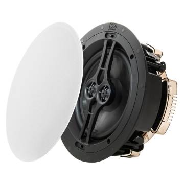 OSD Black R83DT 8" Dual Tweeter In-Ceiling Speaker, 3/4" Aluminum Dome Tweeters (Single)