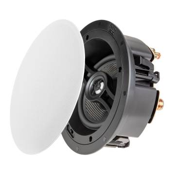 OSD Black R63A 6.5" Angled In-Ceiling Speaker, 1" Aluminum Dome Pivoting Tweeter, (Single)