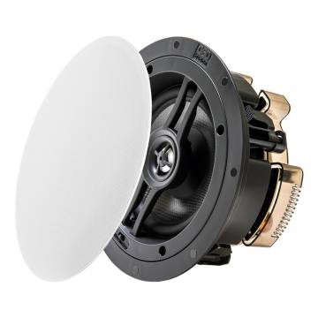 OSD Black R63 6.5" In-Ceiling 150W Speaker Pair, 1" Aluminum Dome Tweeter, Contour Switch (Pair)