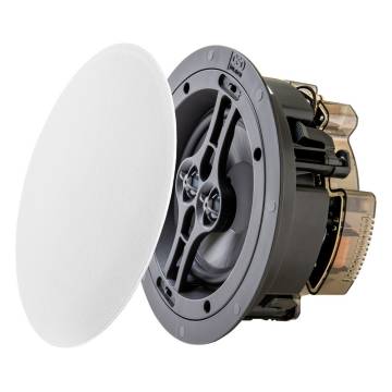OSD Black R62DT 6.5" Dual Tweeter In Ceiling Speaker, 3/4" Parachute Silk Dome Tweeters (Single)