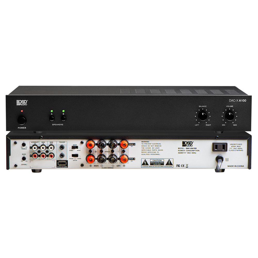 Sudamerica Christchurch Meseta DAC-X-A100 100W Stereo USB Amplifier | OSD Audio
