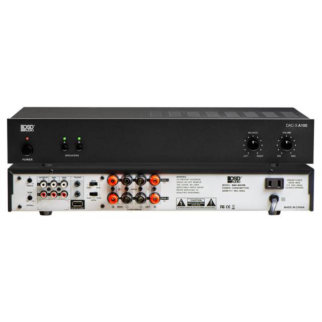 OSD DAC-XA100 100W RMS 2 Channel Class AB Power Amplifier with 24/192 Hi-Res DAC Built In