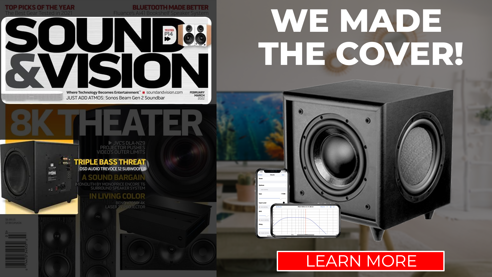 Triple Bass Threat – A Sound & Vision Magazine Review of our Trevoce12 EQDSP