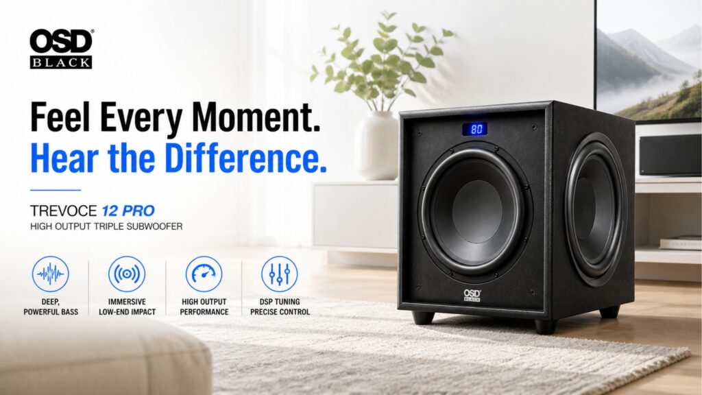 OSD Black Trevoce12 PRO Powered Subwoofer
